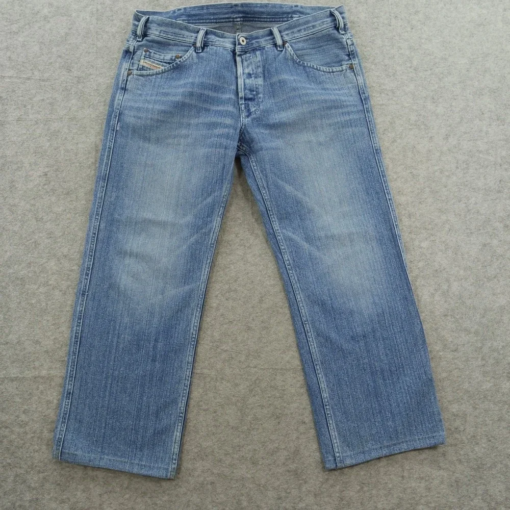 Diesel Jeans Mens 36 Blue Digby Straight Leg Mid Rise Italy Zip Fly